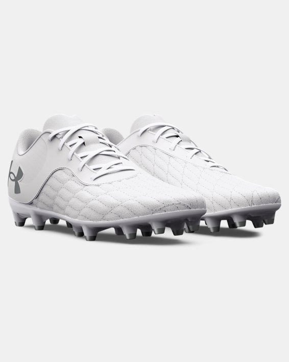 Unisex UA Magnetico Select 3 FG Soccer Cleats in White image number 3